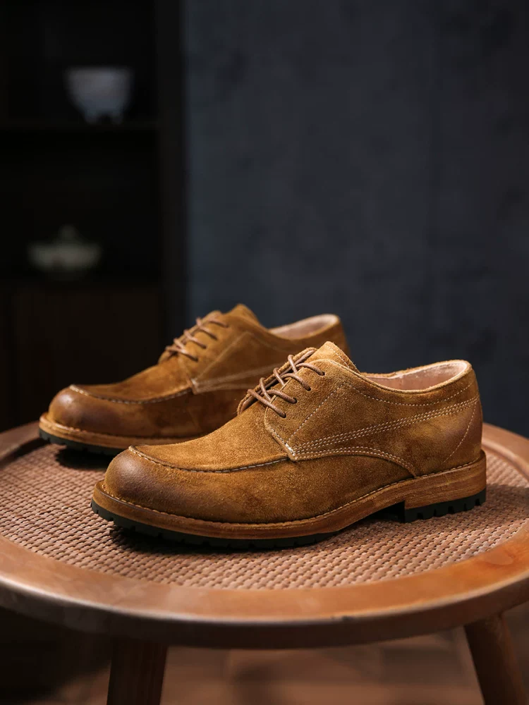 Men's handmade low-top tooling shoes